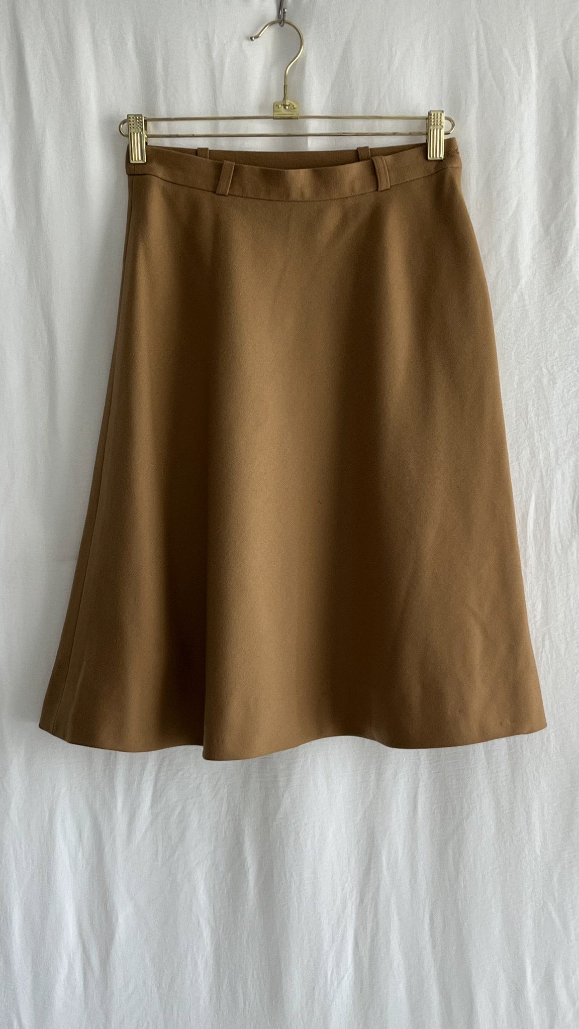 Brown Wool Bell Skirt