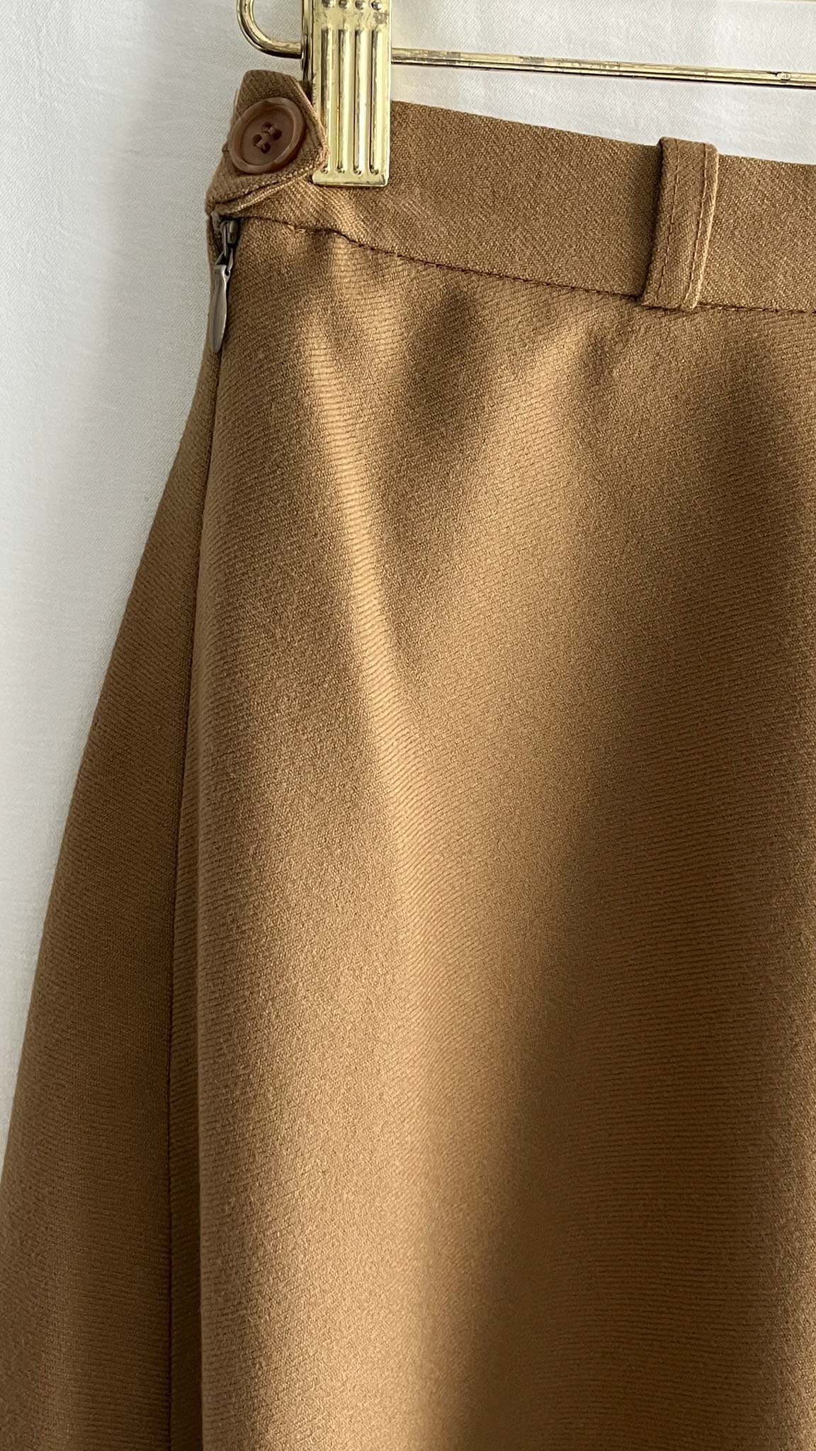 Brown Wool Bell Skirt