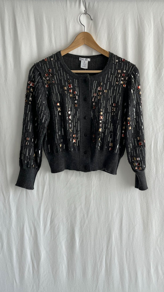 Cropped Embroidered Cardigan by Oscar de la Renta