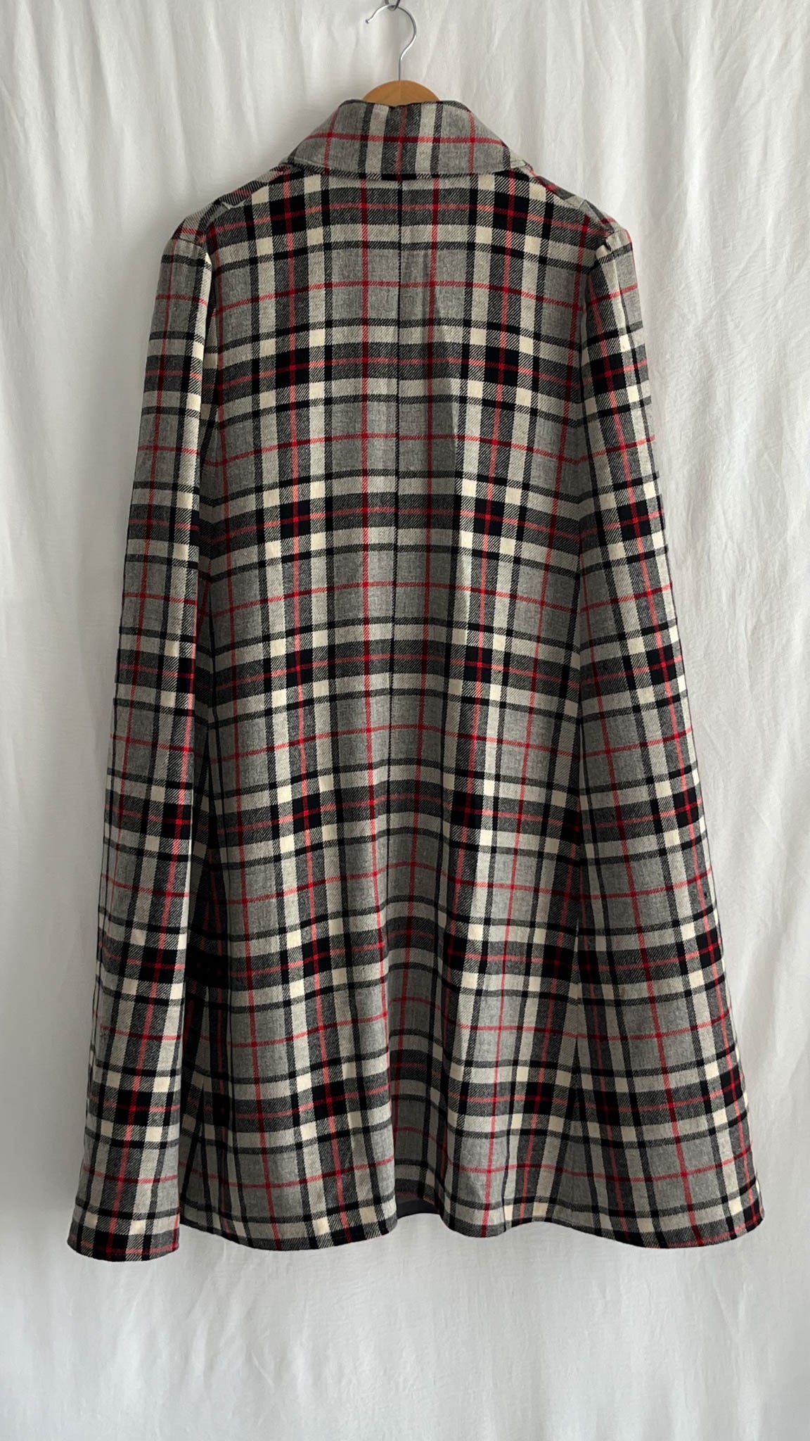 Plaid Wool Cape