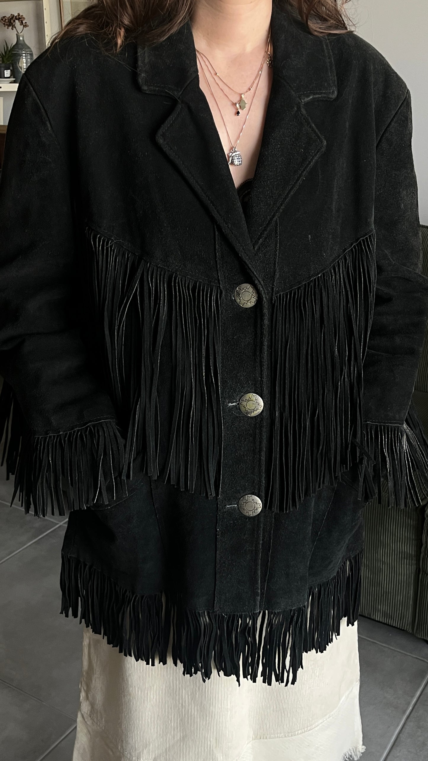 Pioneer Wear Suede Fringe Coat
