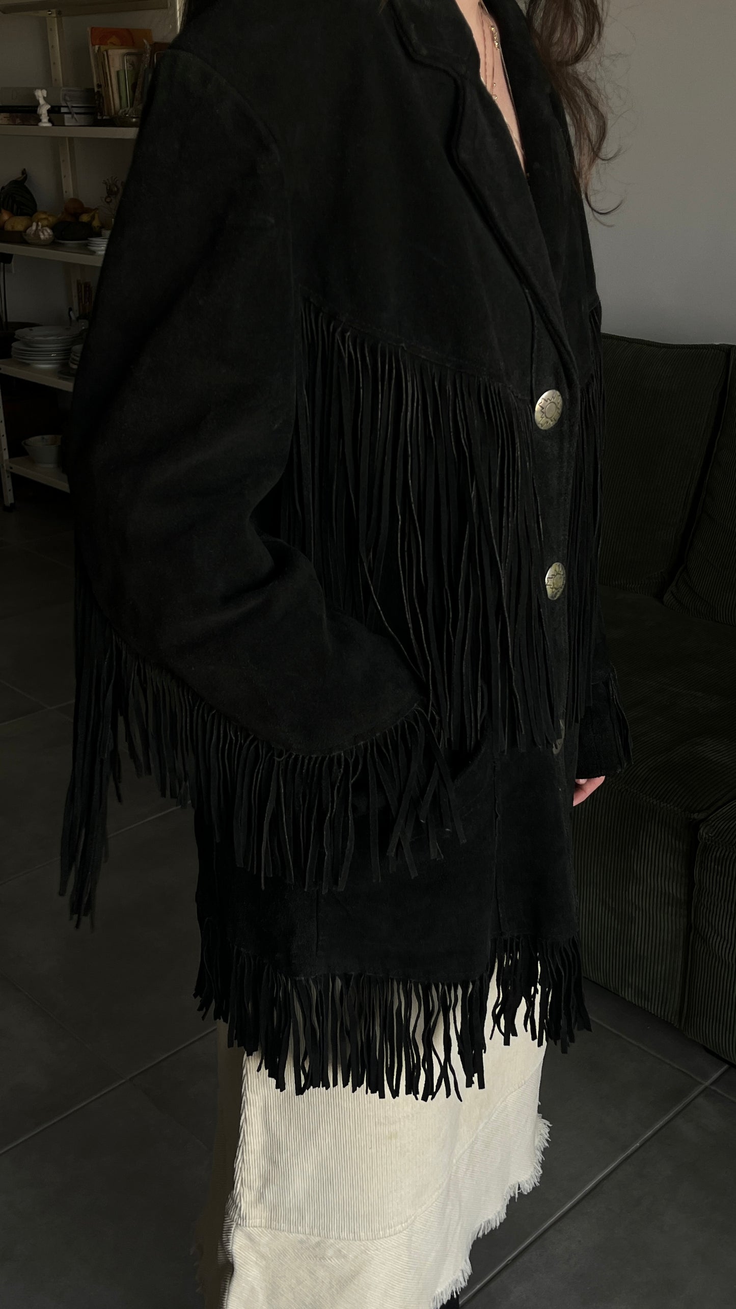 Pioneer Wear Suede Fringe Coat