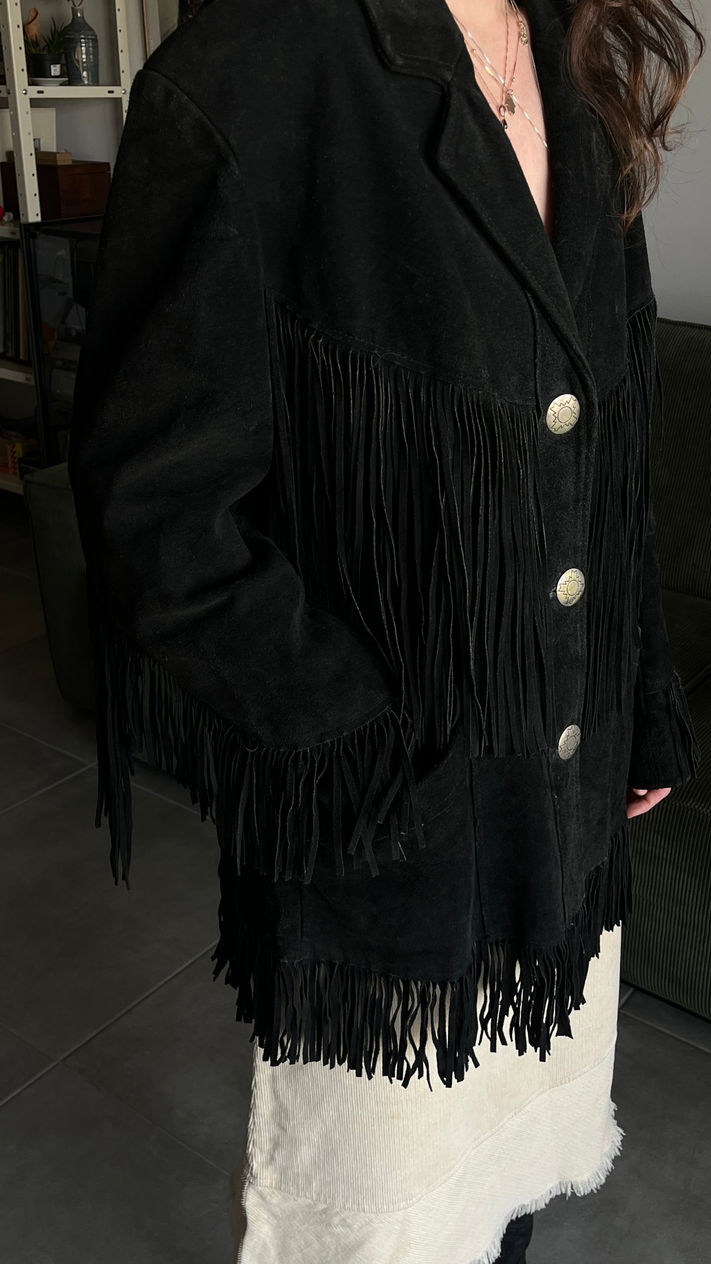 Pioneer Wear Suede Fringe Coat