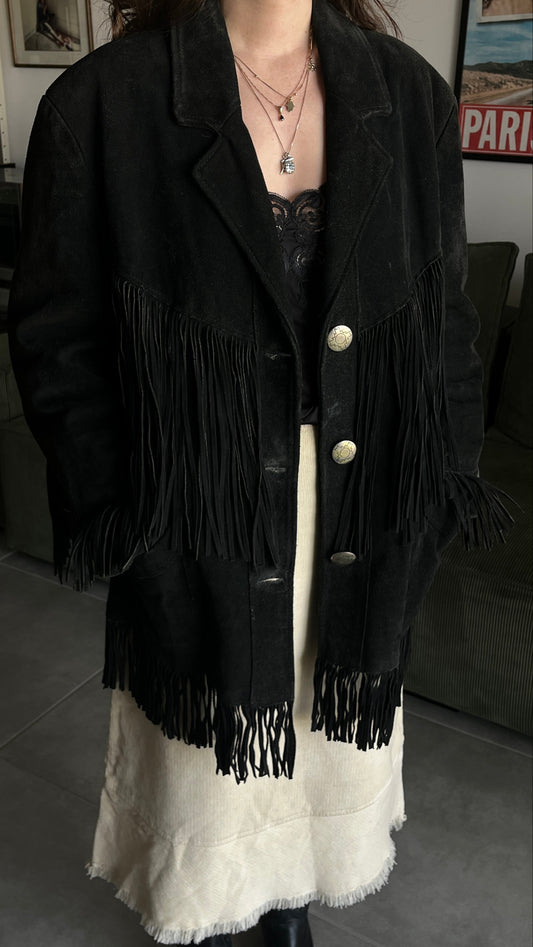 Pioneer Wear Suede Fringe Coat