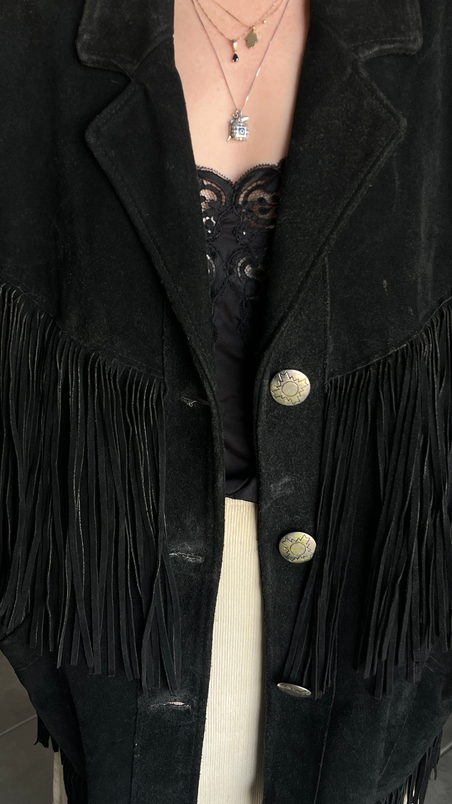 Pioneer Wear Suede Fringe Coat