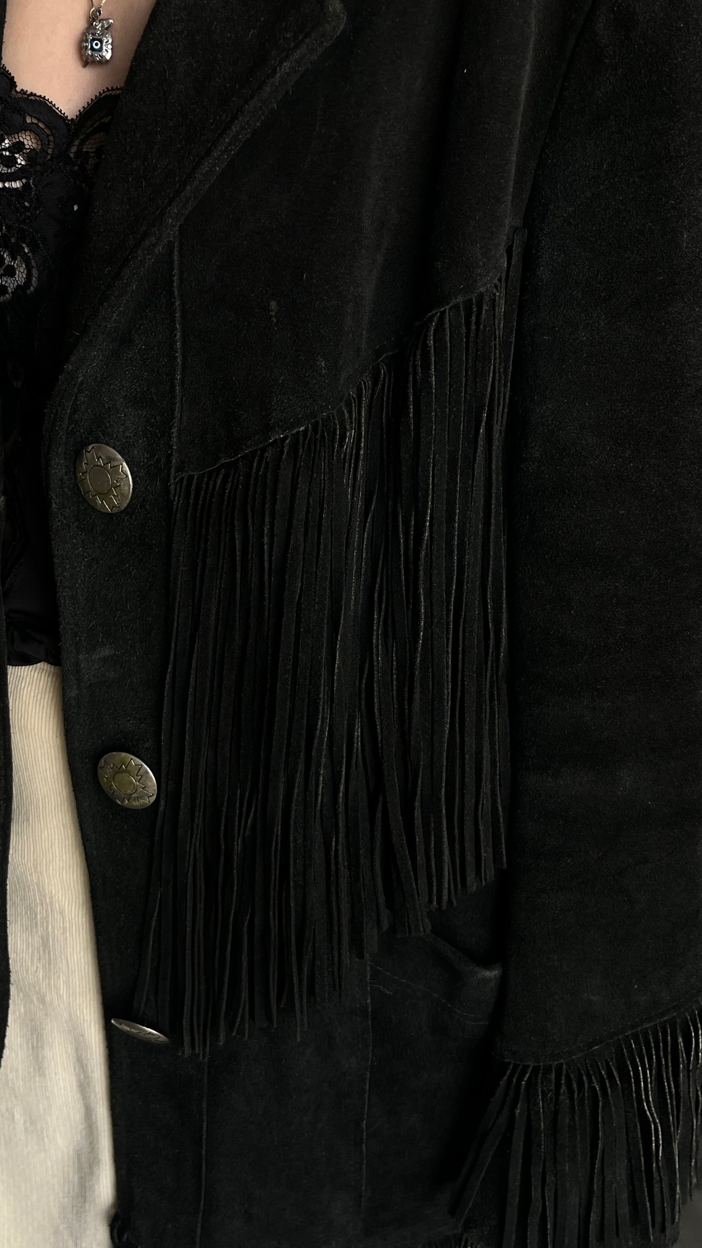 Pioneer Wear Suede Fringe Coat