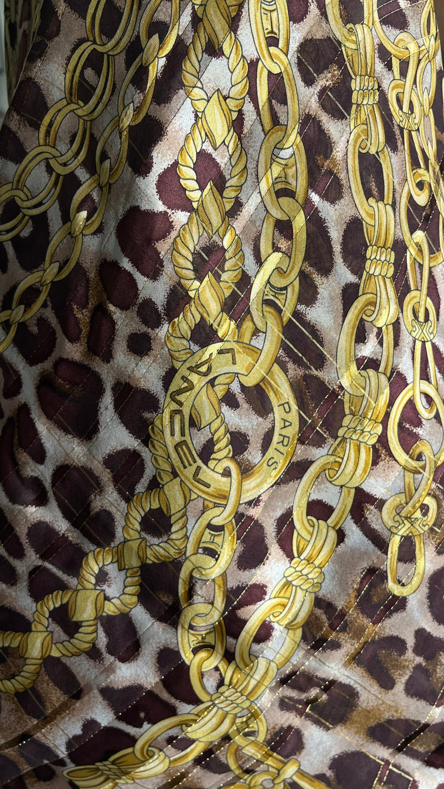 Lancel Giant Leopard Print Silk Scarf