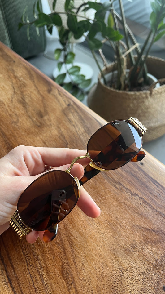 Opera Leopard-Print Sunglasses 90s Deadstock
