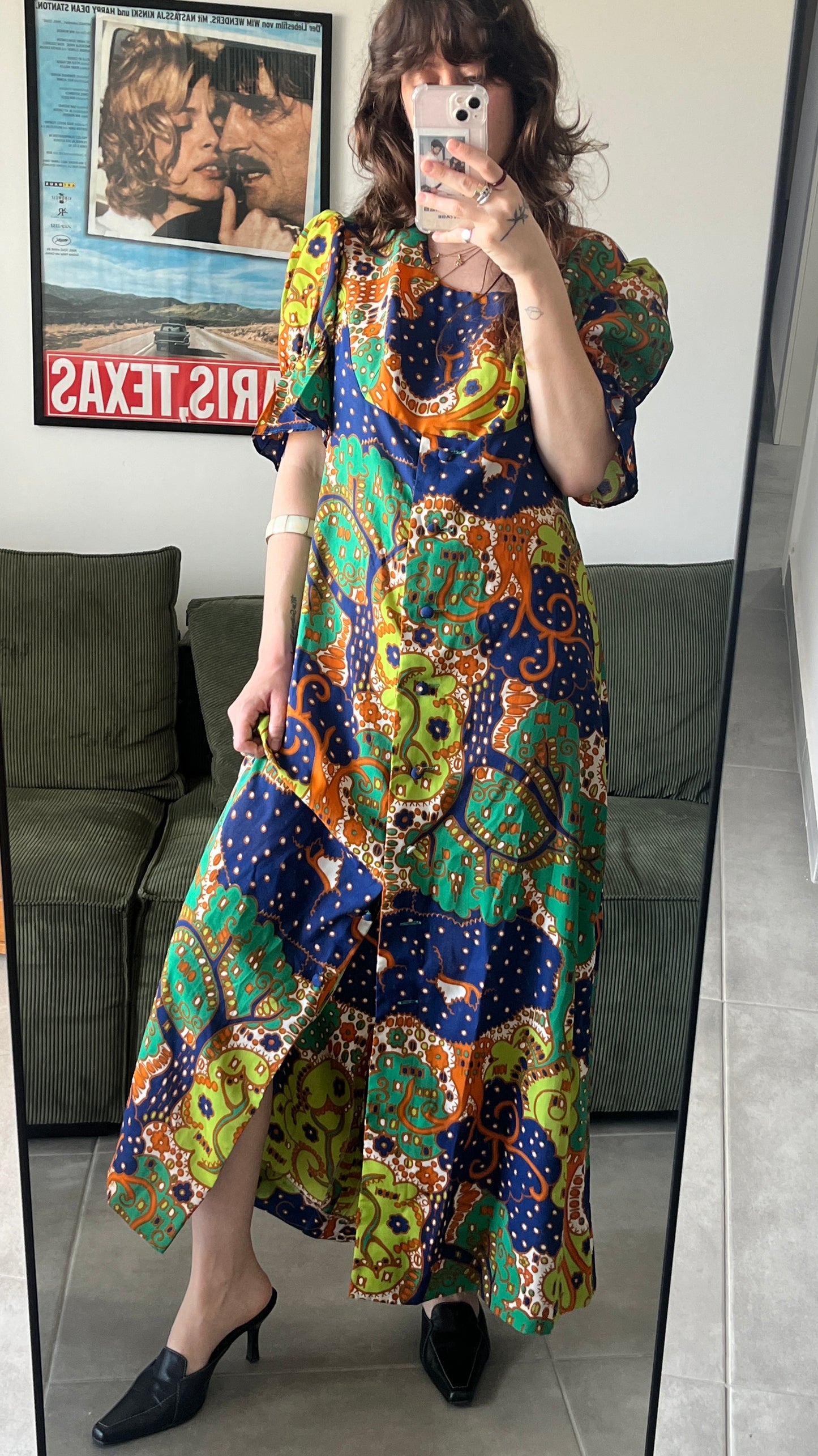 70s Maxi Dress with Print