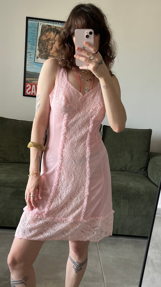 Sheer Pink Slip Dress