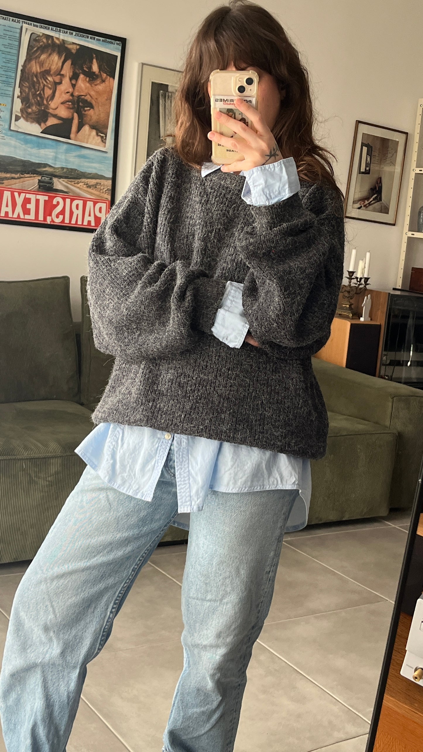 Dark Gray Oversized Knit