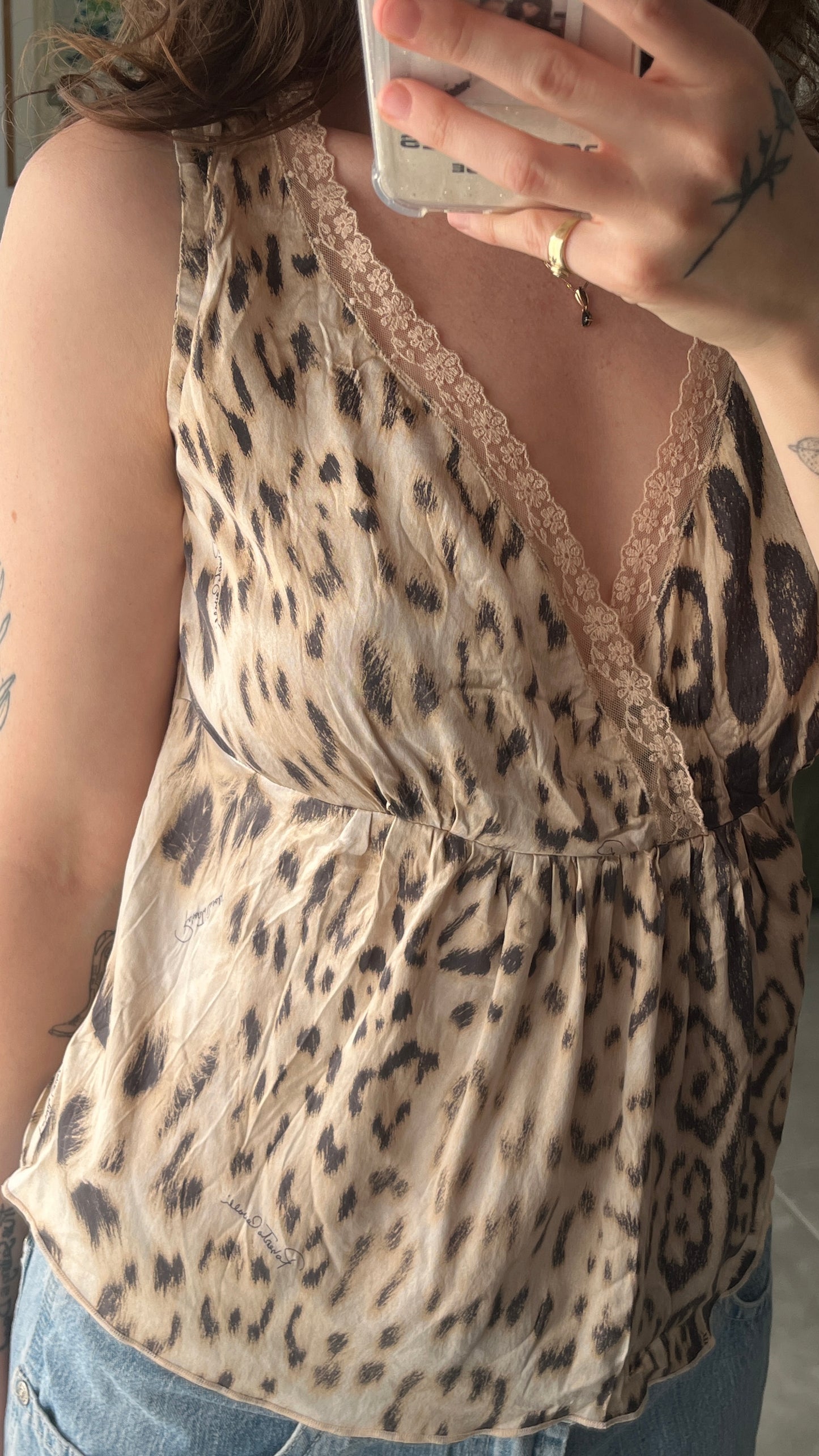 Roberto Cavalli Leopard Print Tank Top