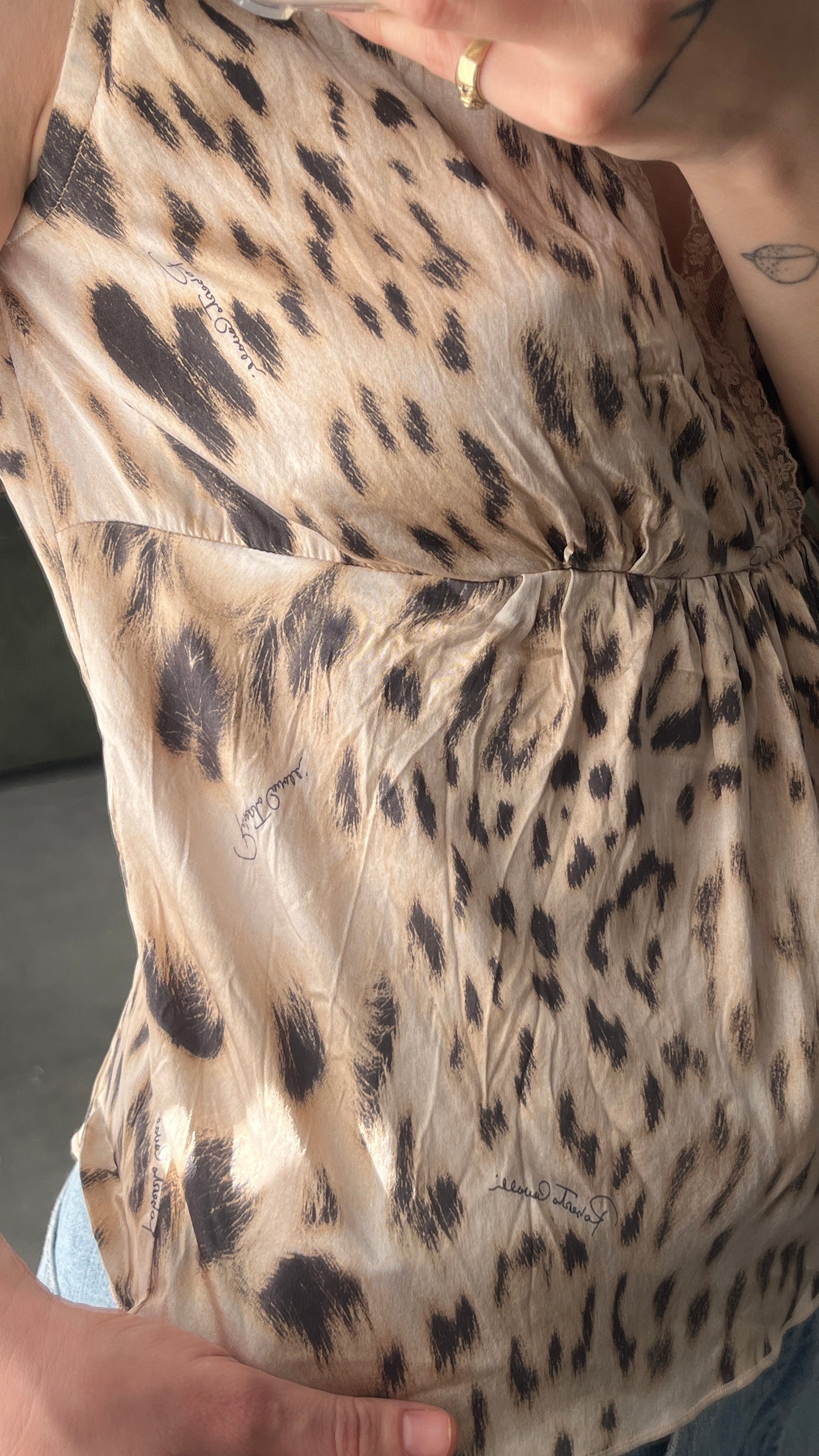 Roberto Cavalli Leopard Print Tank Top