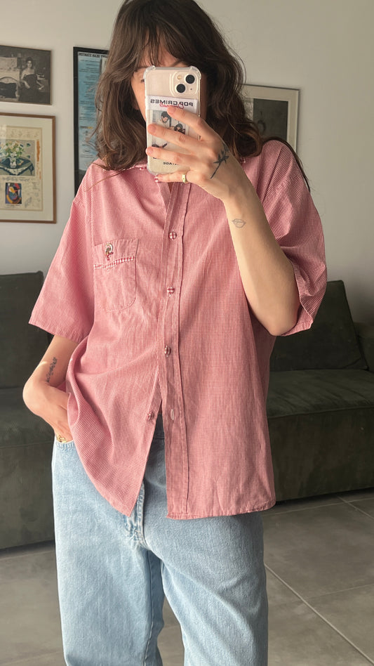 Plaid Shirt with Horse Embroidery