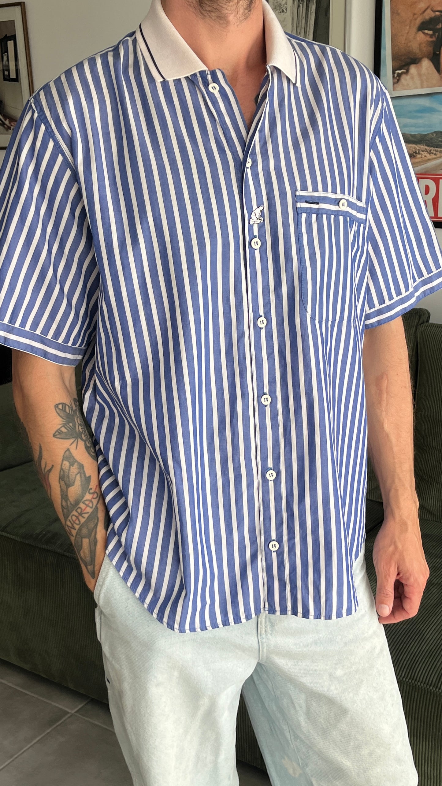 Men's Polo Collar Button-Down